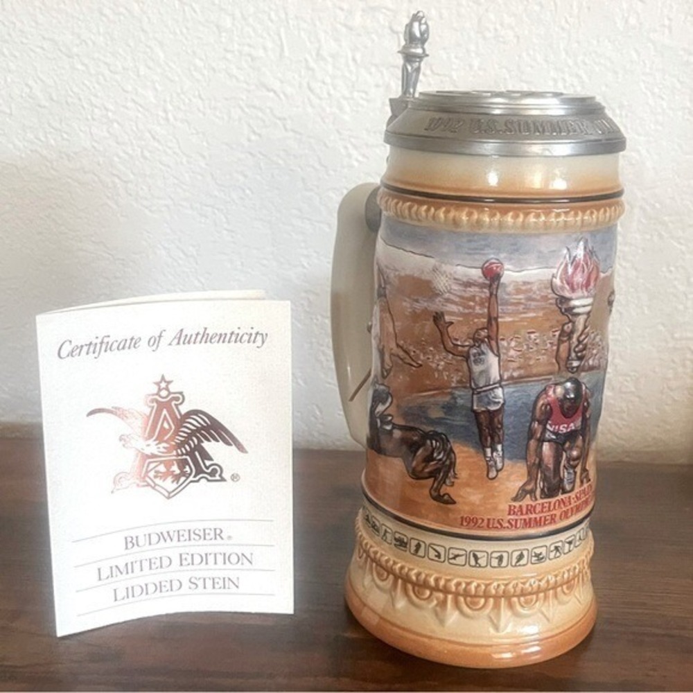 Vintage Budweiser 1992 US Summer Olympics Barcelona Stein Limited Edition -New